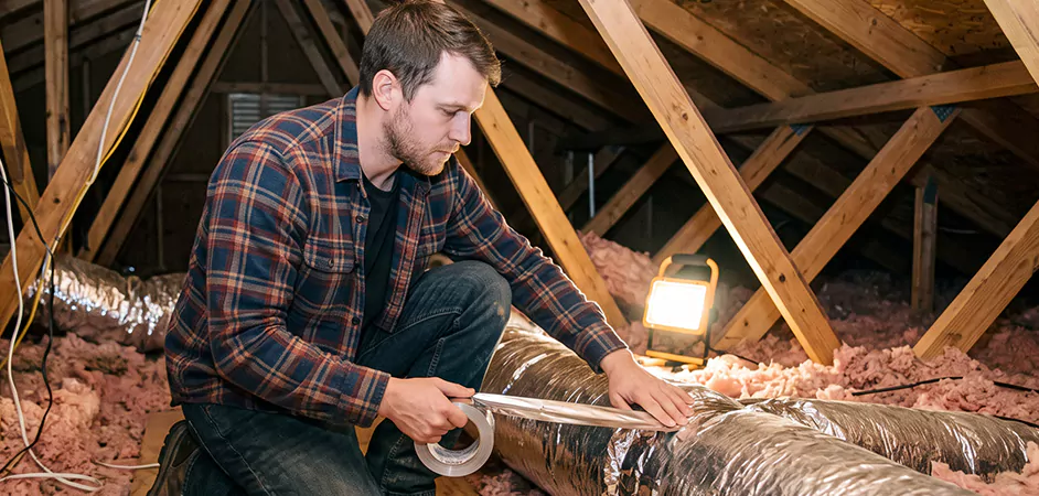 Attic Duct Sealing and Insulation in West Orange