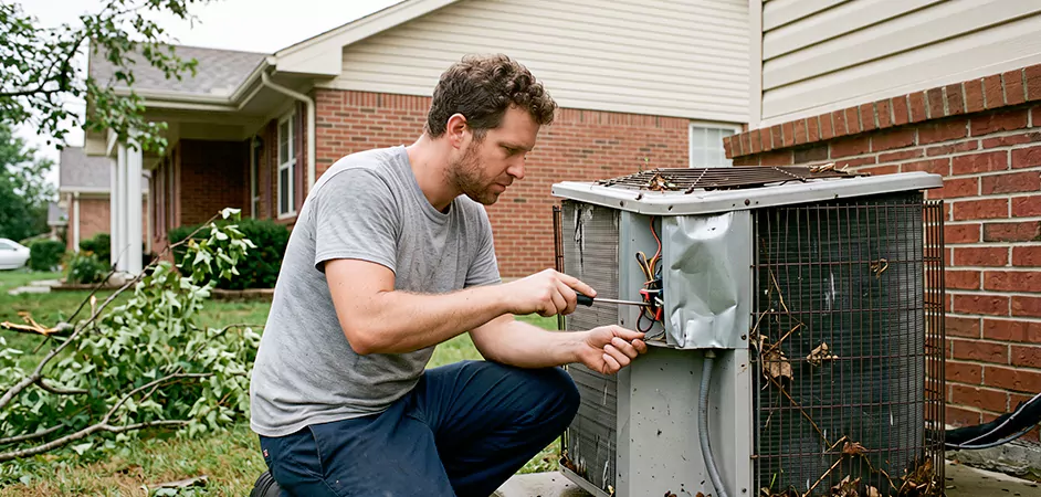 Storm Damage HVAC Restoration in West Orange